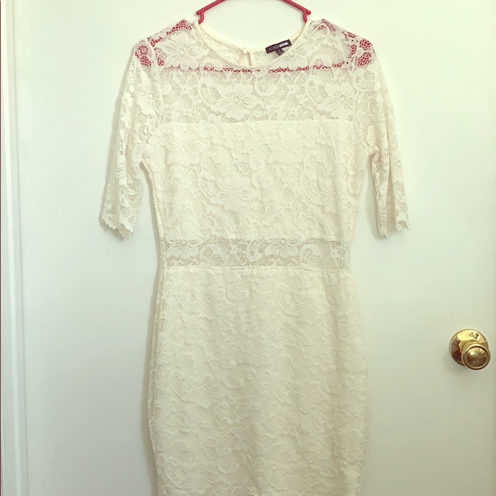 White lace dress